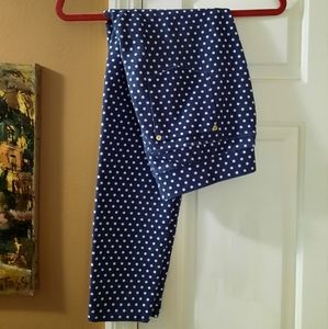 Michael by Michael Kors Polka Dot Stretch Ankle Pants